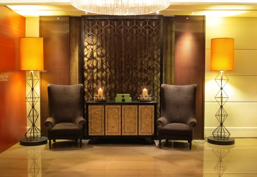 Hotel reception and lobby